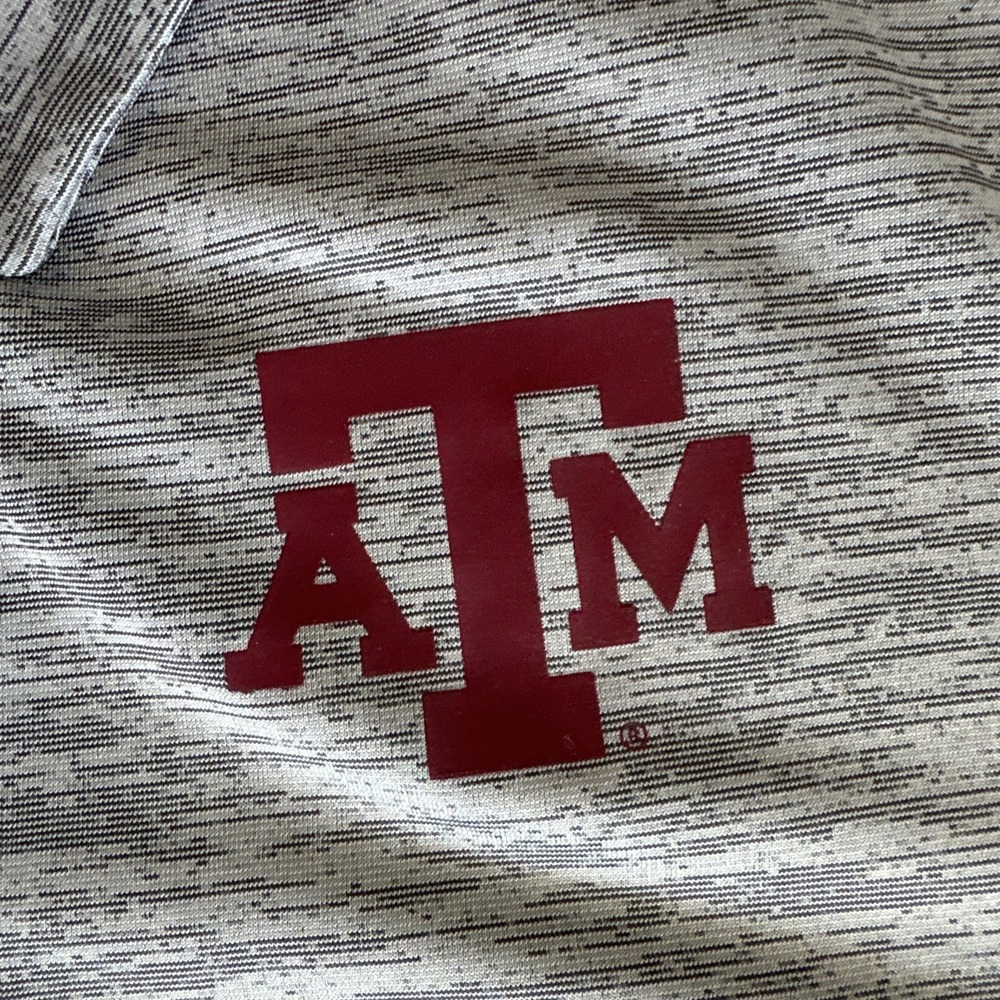 Texas A&M Fanatics Gray Men's XL Polo Shirt Aggies Gig Em Lightweight - Picture 7 of 9